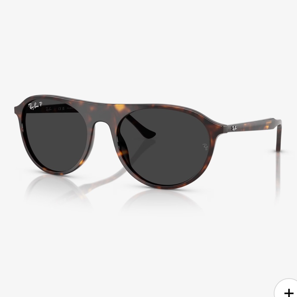 Ray-Ban Polarized Sunglasses RB2215 Black Lenses, Tortoiseshell Frame